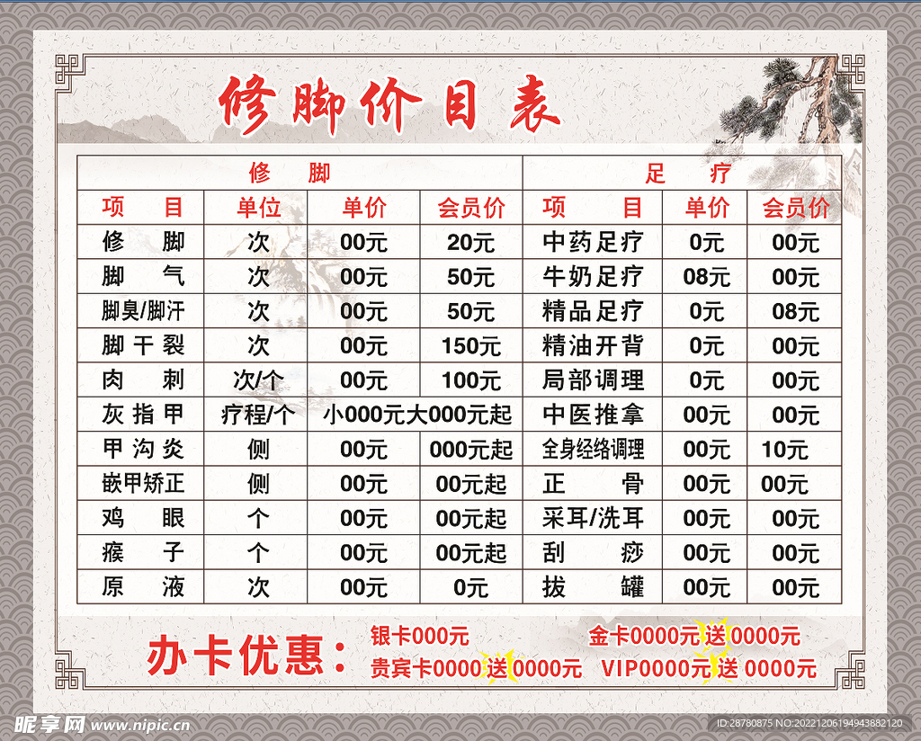 修脚店收费价格概览，了解修脚服务的费用结构